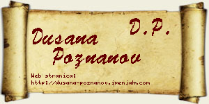 Dušana Poznanov vizit kartica